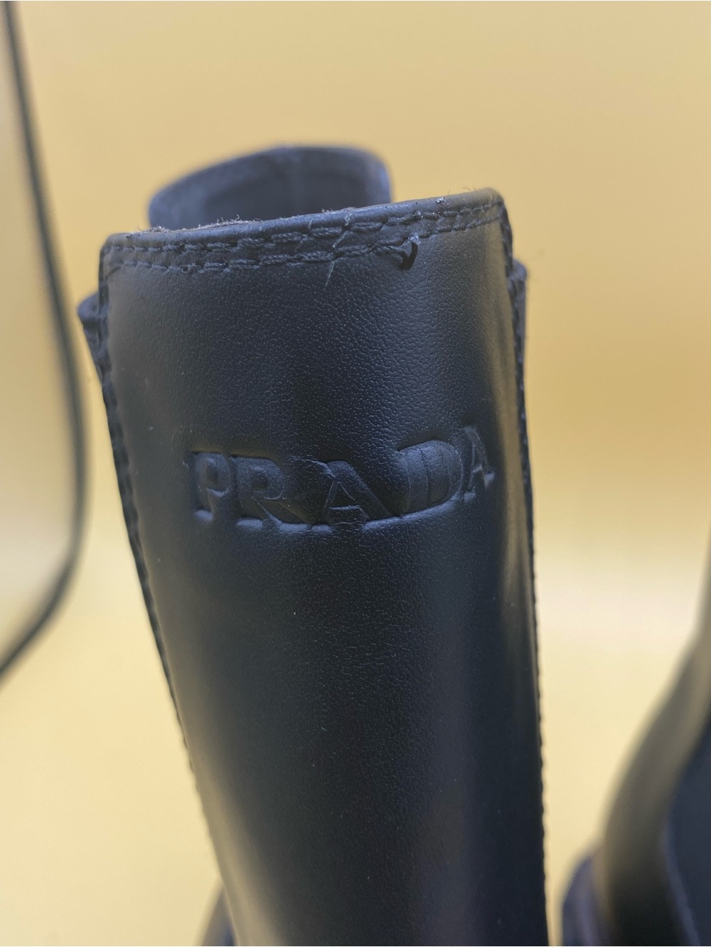 Prada Men's Black Leather Chukka Boots - Picture 6 of 7